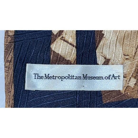 Vintage Metropolitan Museum of Art Silk Tie Abstract Architectural Pattern - Picture 8 of 10